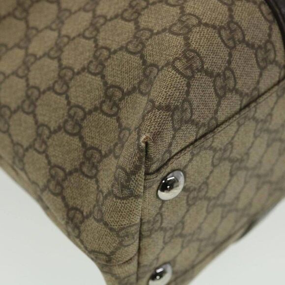 GUCCI GG Canvas Shoulder Bag PVC Leather Beige - Picture 13 of 15